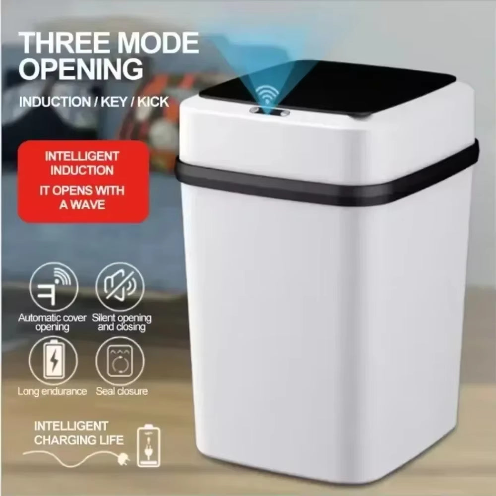 Smart Trash Kitchen Bathroom Recycling Trashcan Automatic Sensor Dustbin Electric Waste Bin Waterproof Wastebasket for 13L