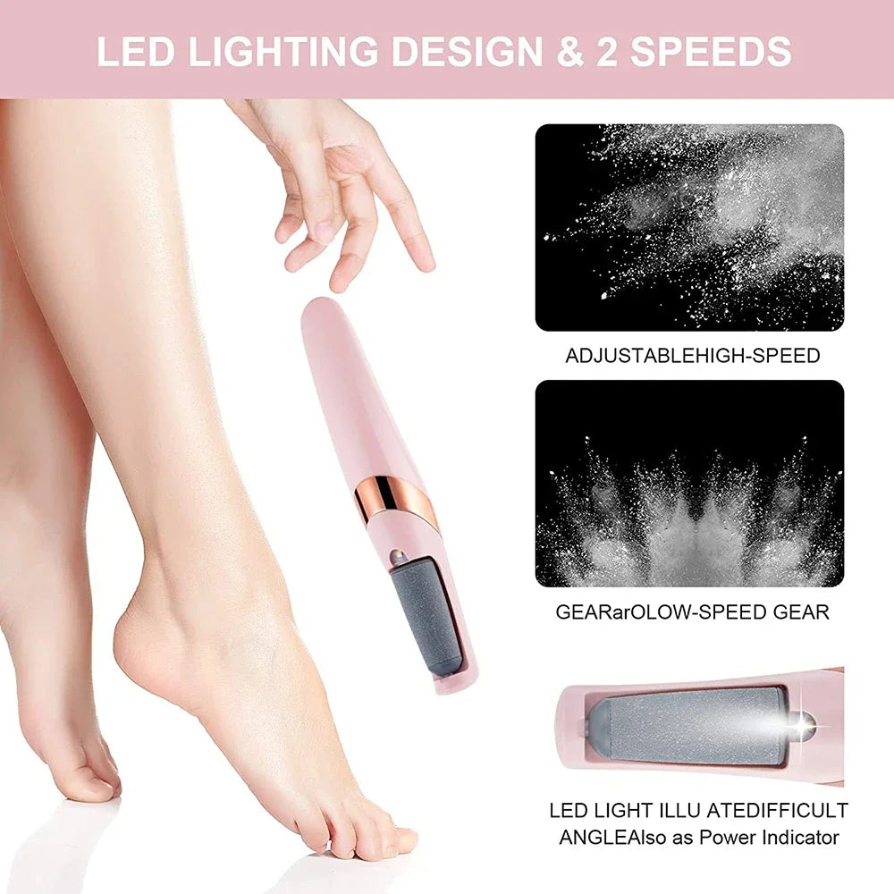 Electric Foot Dead Skin Callus Remover Grinding Rasp Pedicure Machine Foot Grinder Nail Files Cleaning Tools for Hard Cracked