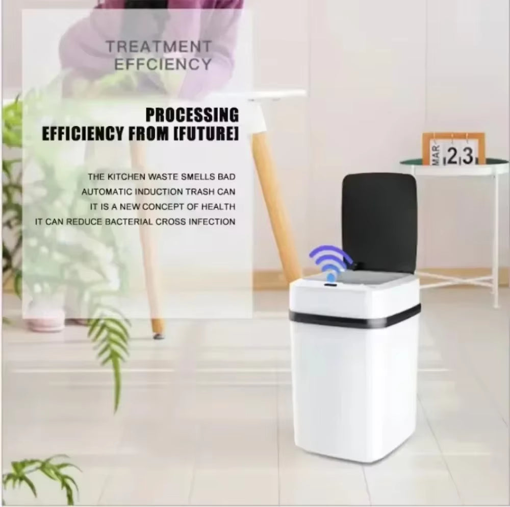 Smart Trash Kitchen Bathroom Recycling Trashcan Automatic Sensor Dustbin Electric Waste Bin Waterproof Wastebasket for 13L