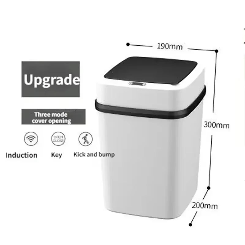 Smart Trash Kitchen Bathroom Recycling Trashcan Automatic Sensor Dustbin Electric Waste Bin Waterproof Wastebasket for 13L